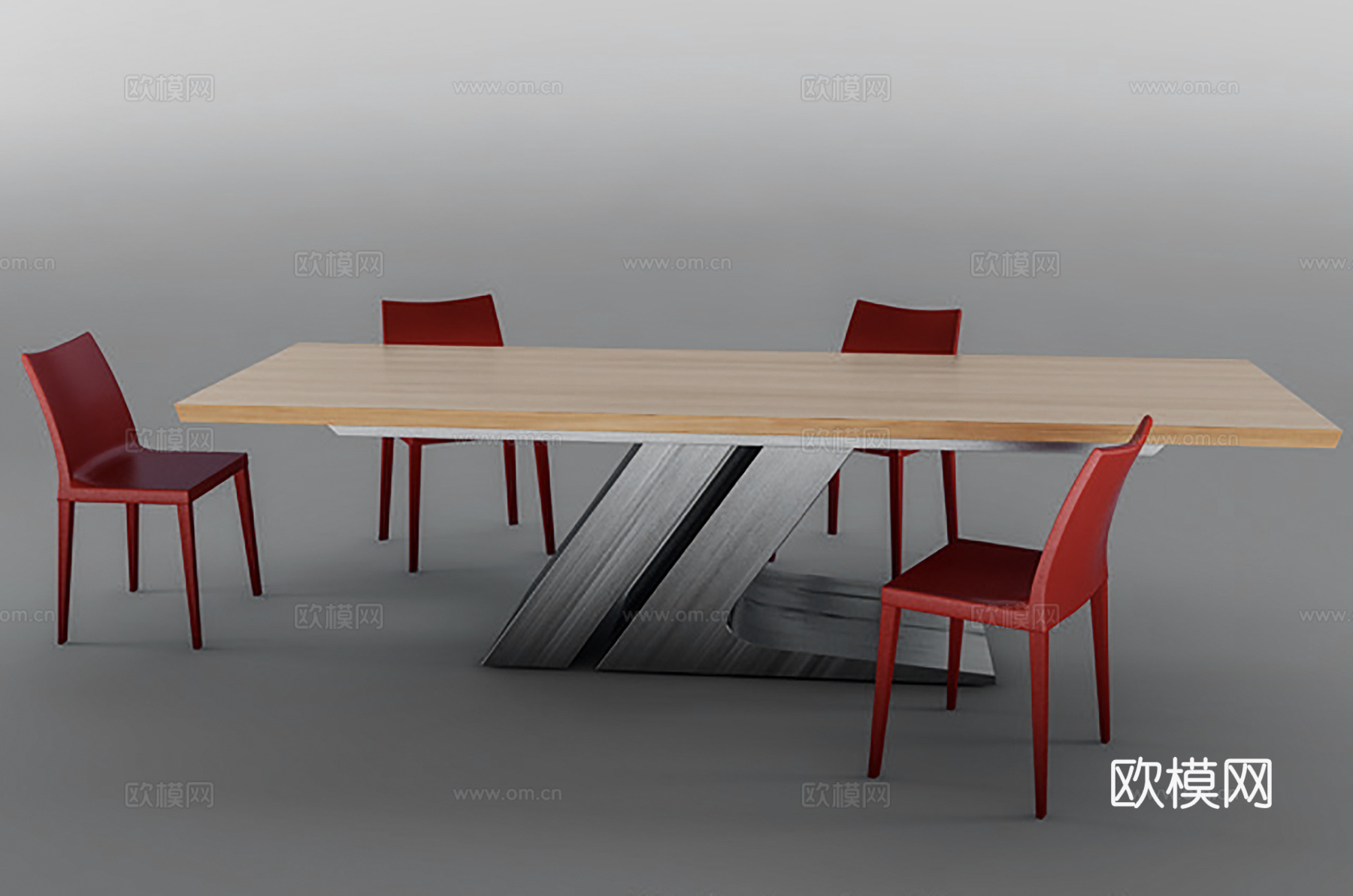现代休闲桌椅  餐桌椅组合  洽谈桌椅3d模型