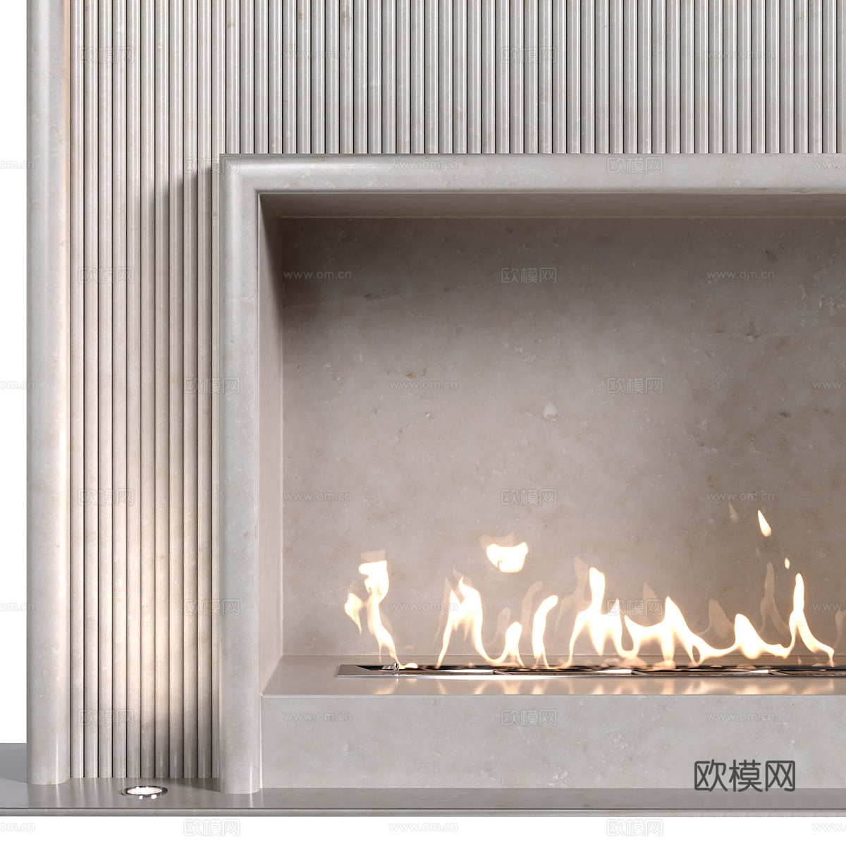 现代意式石材壁炉3d模型