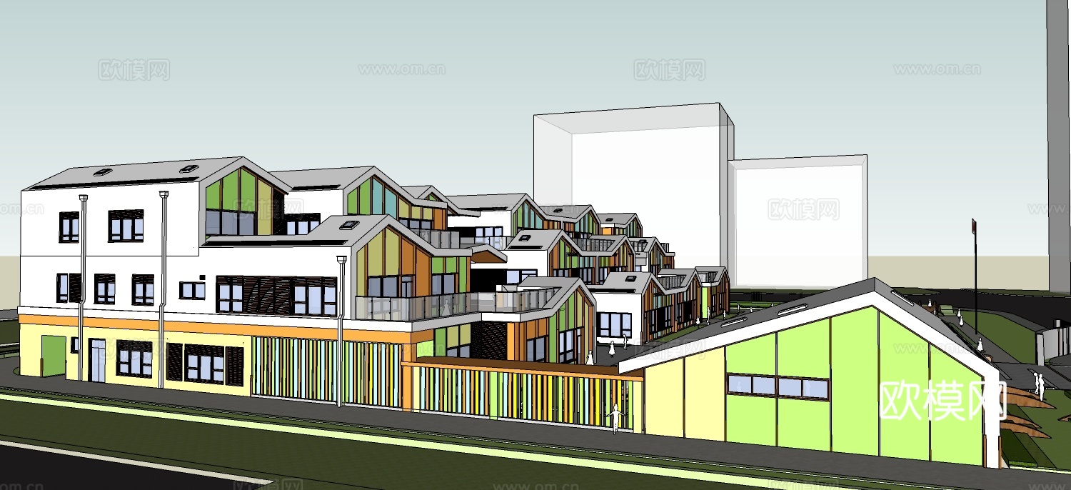 现代幼儿园su模型下载下载（渲染图3）