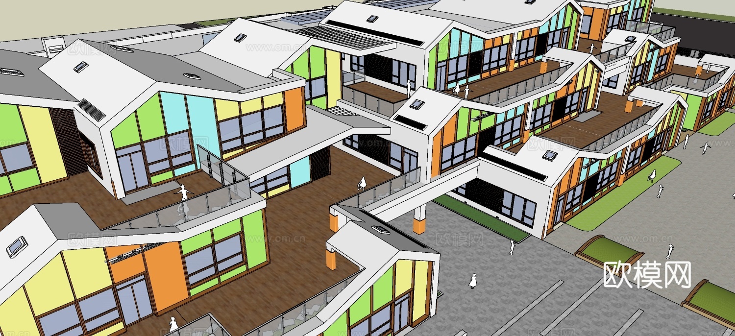 现代幼儿园su模型下载下载（渲染图5）