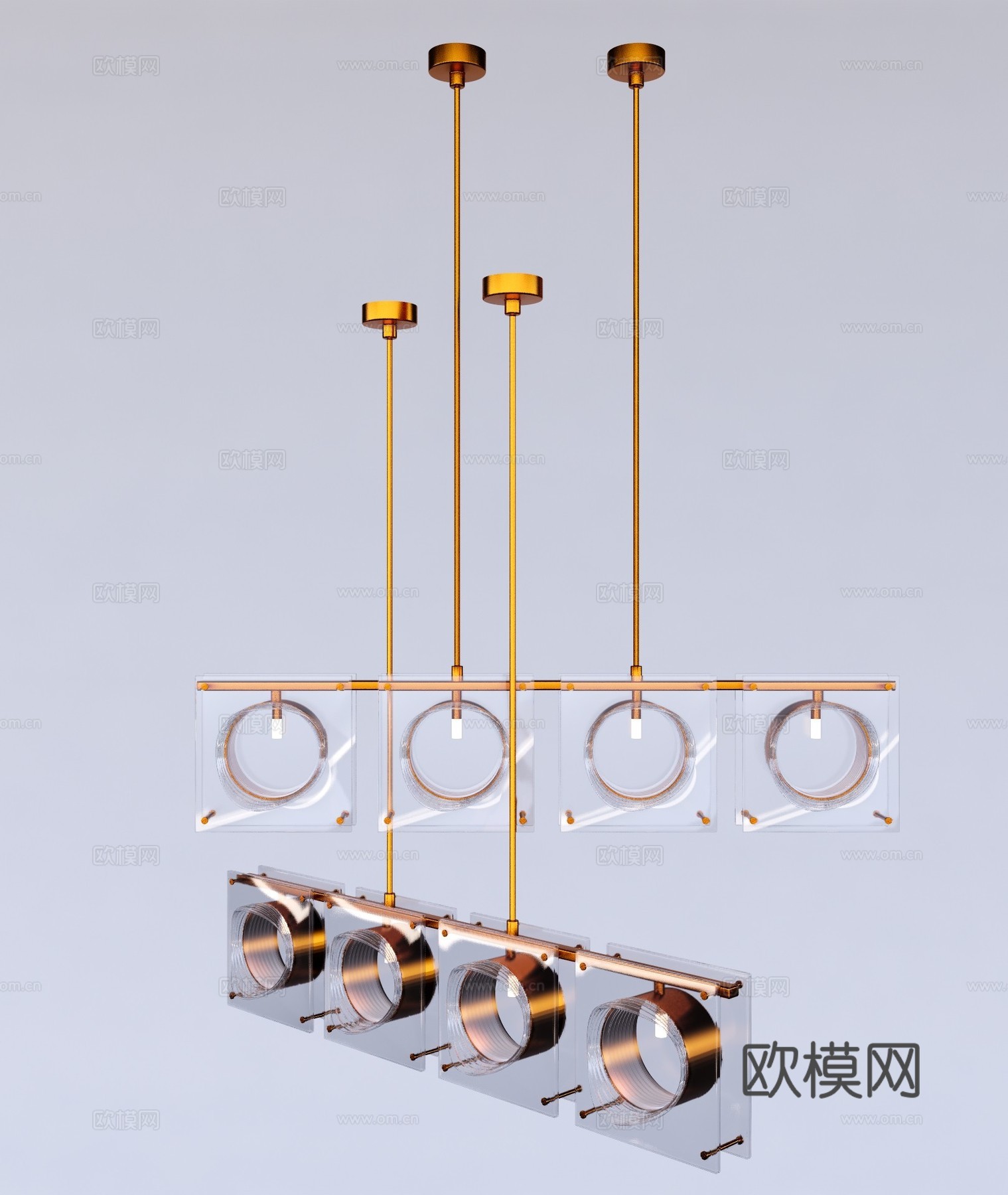 现代轻奢吊灯su模型下载