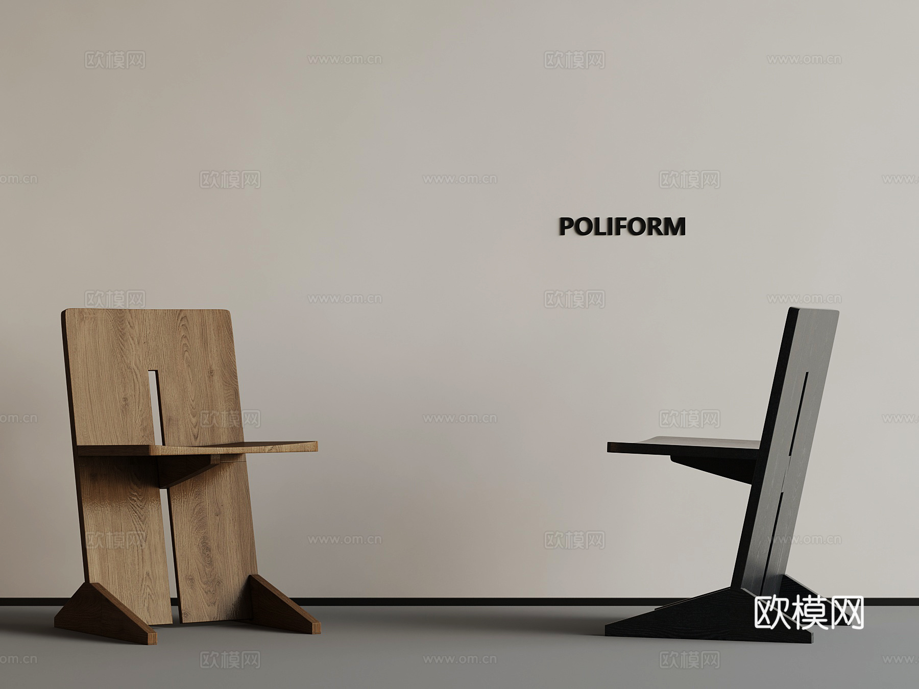 中古椅子 餐椅3d模型