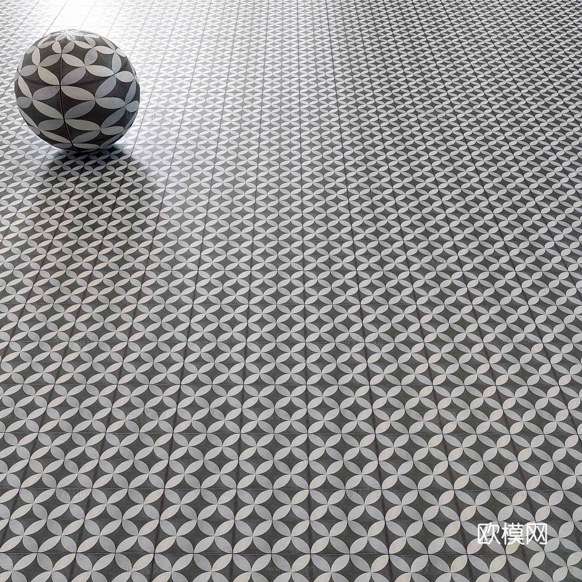 现代意式花砖 瓷砖 马赛克瓷砖3d模型