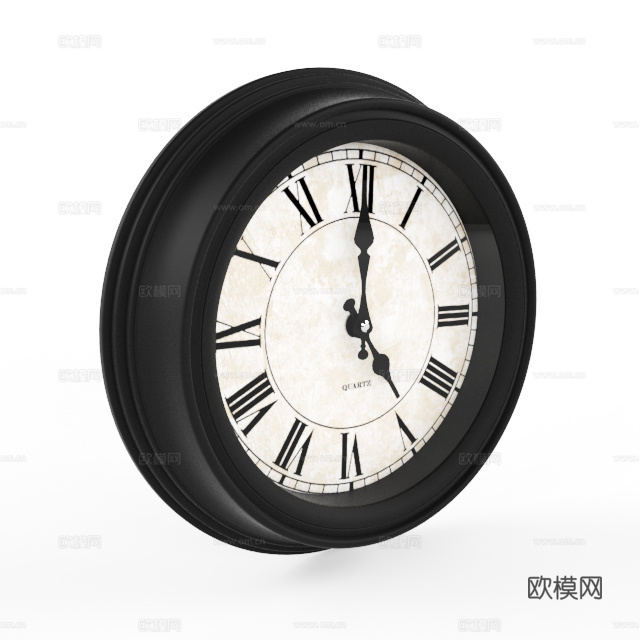 现代挂钟 挂钟 钟3d模型