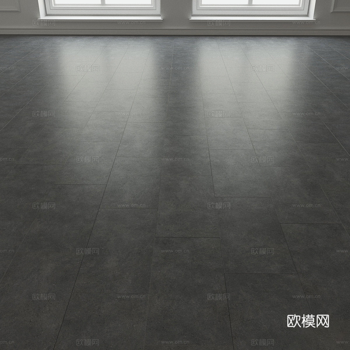 现代意式深灰色仿古砖 柔光砖3d模型