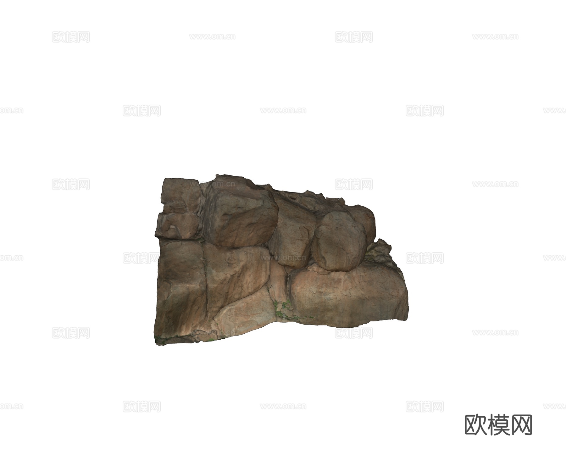 现代石块 山石 造型石 景观石 庭院石 群石 自然风化石头su模型