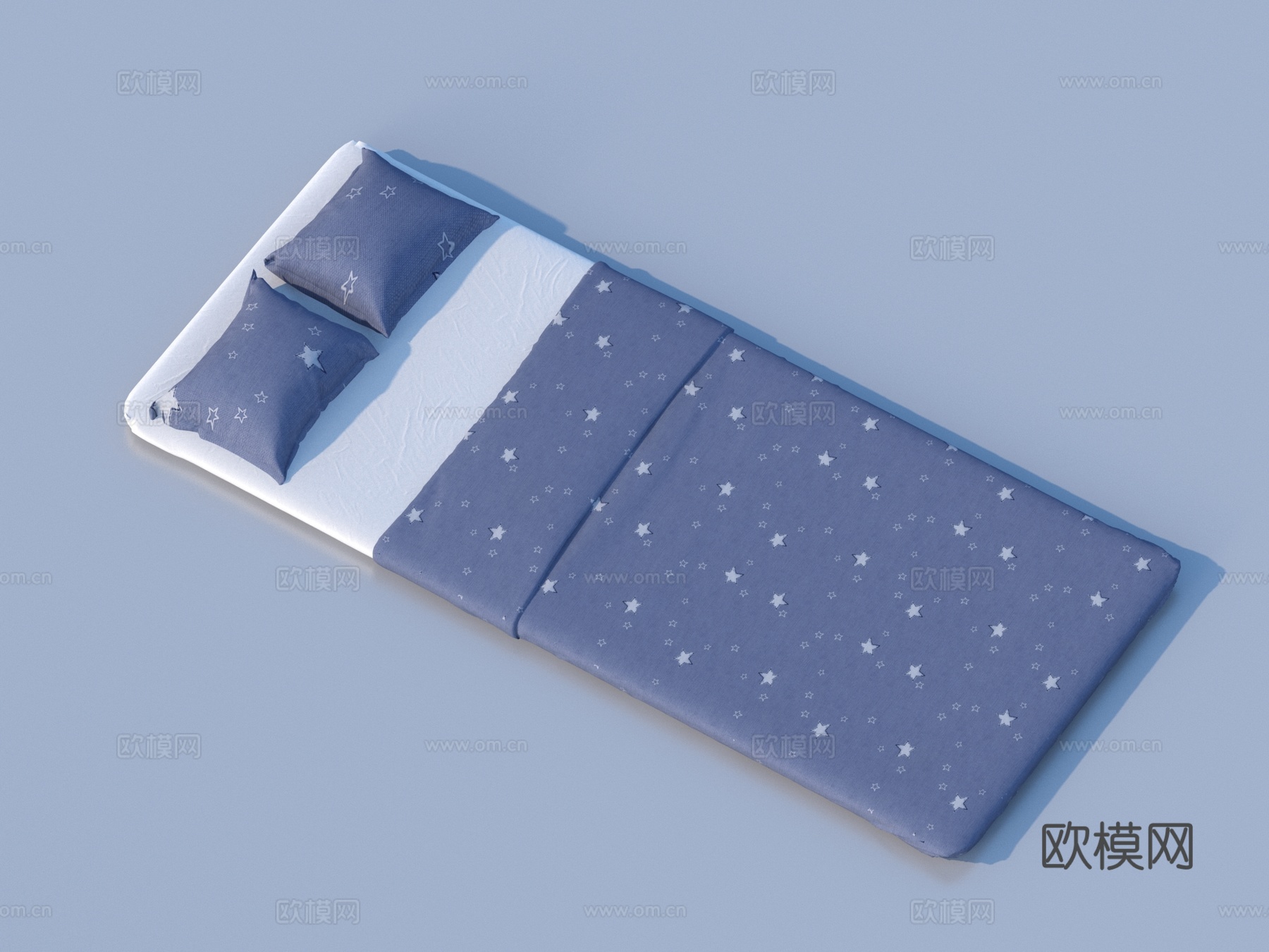 床垫 枕头 被子 棉被 床上用品su模型