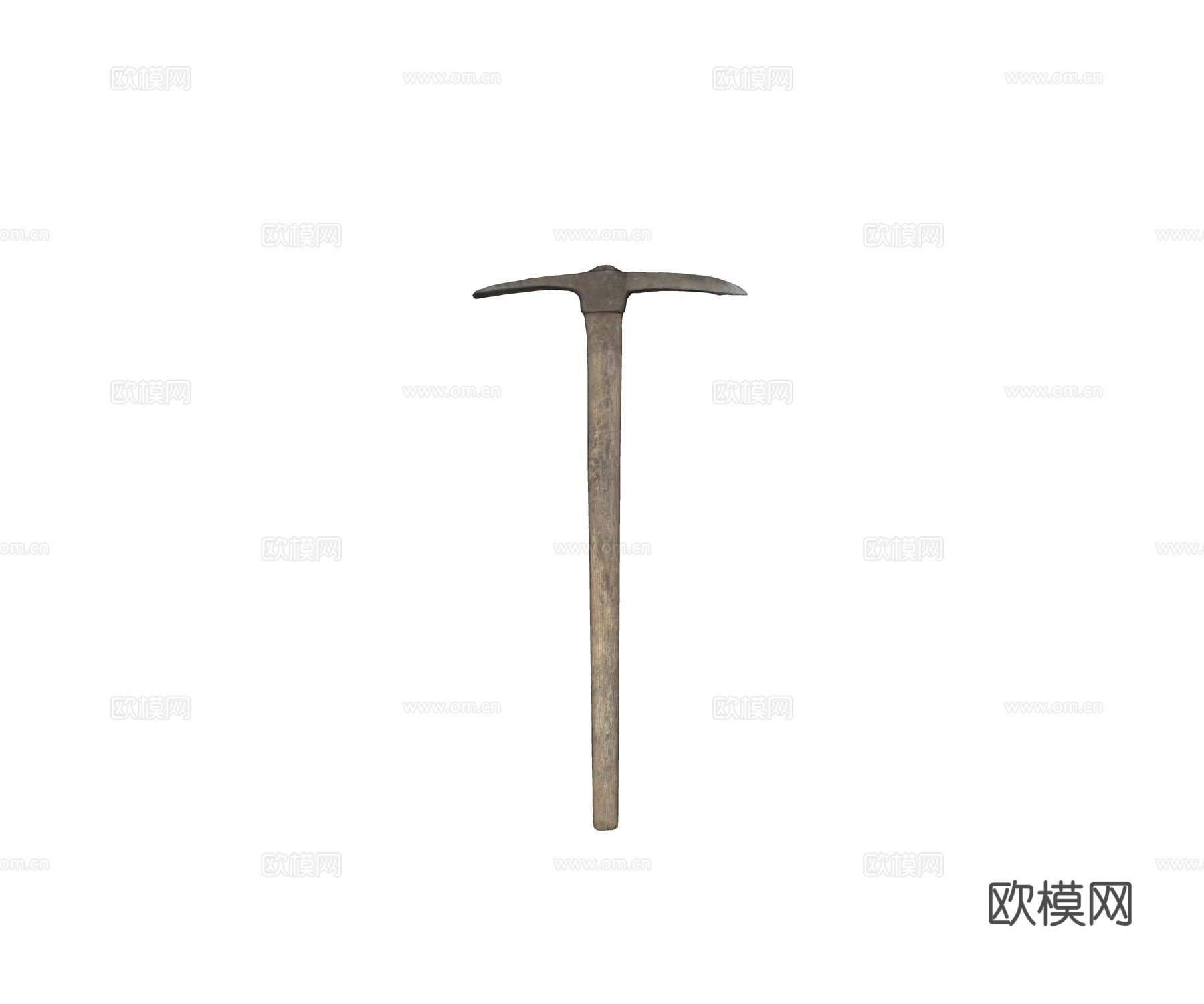现代 锄地工具 洋镐 挖坑挖地工具su模型