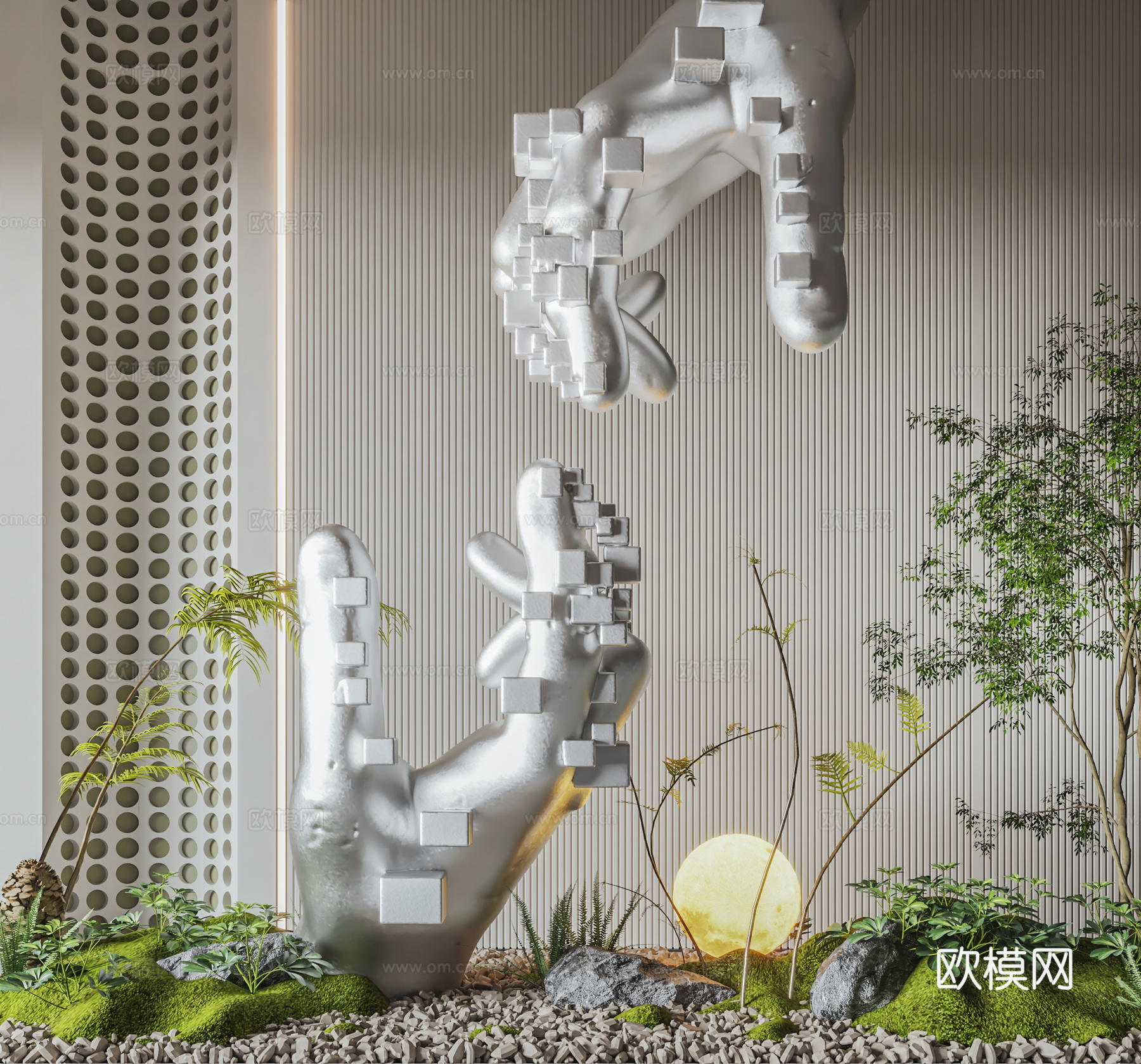 现代室内景观小品3d模型