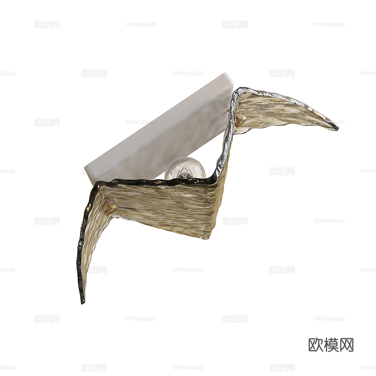 现代极简玻璃装饰壁灯3d模型