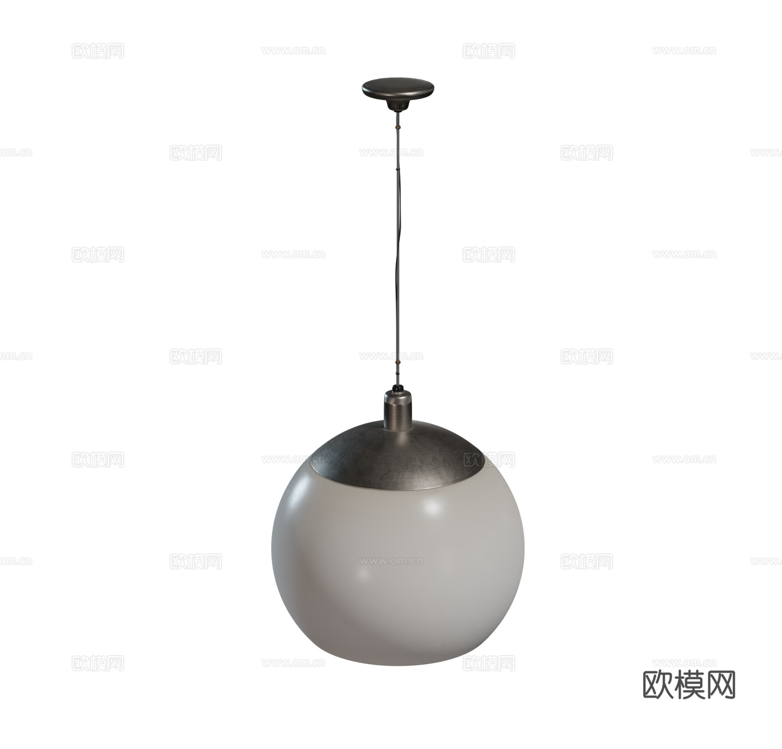 现代奶油风吊灯 家装客厅 室内卧室 书房吊灯 圆形吊灯su模型