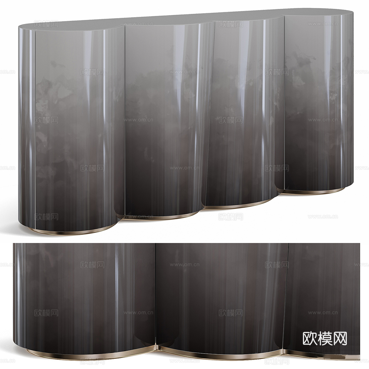 现代意式轻奢端景台 玄关桌3d模型