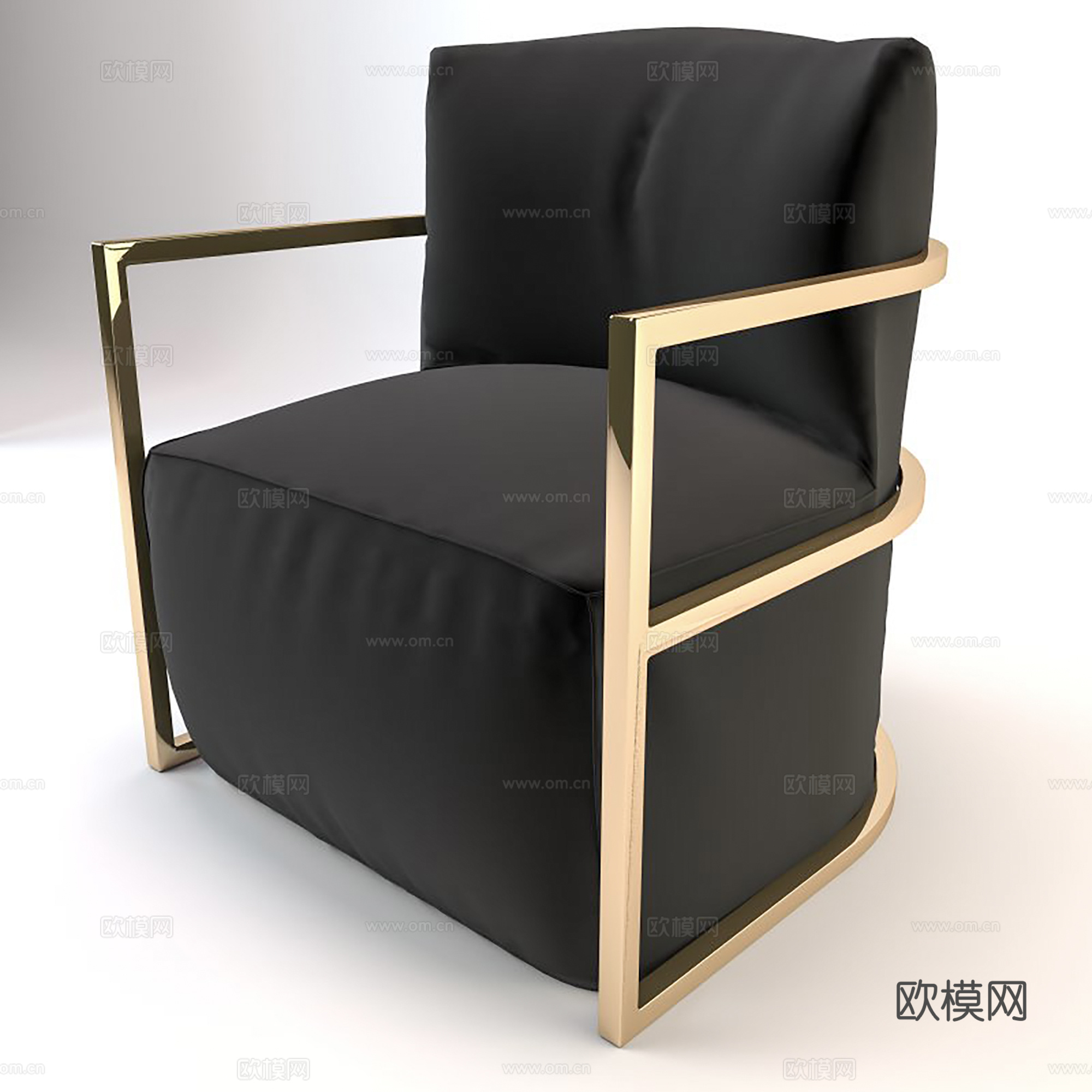 现代简约休闲椅  布椅 书椅3d模型