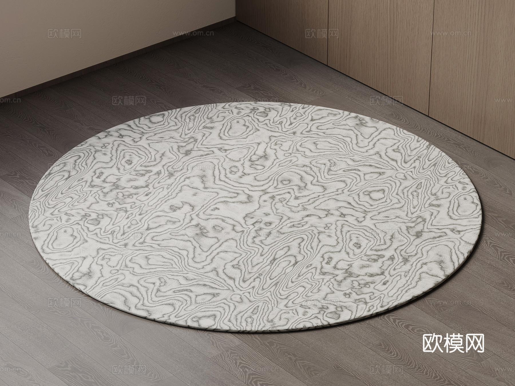 现代意式地毯 圆形地毯3d模型