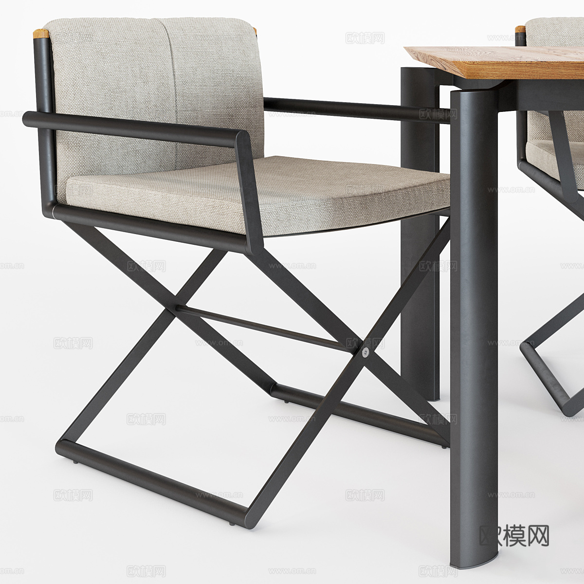现代意式户外餐桌椅3d模型