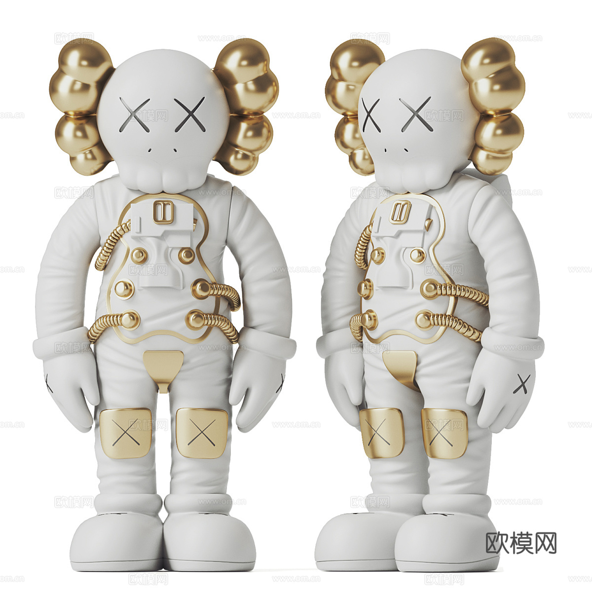 现代 KAWS 宇航员公仔3d模型