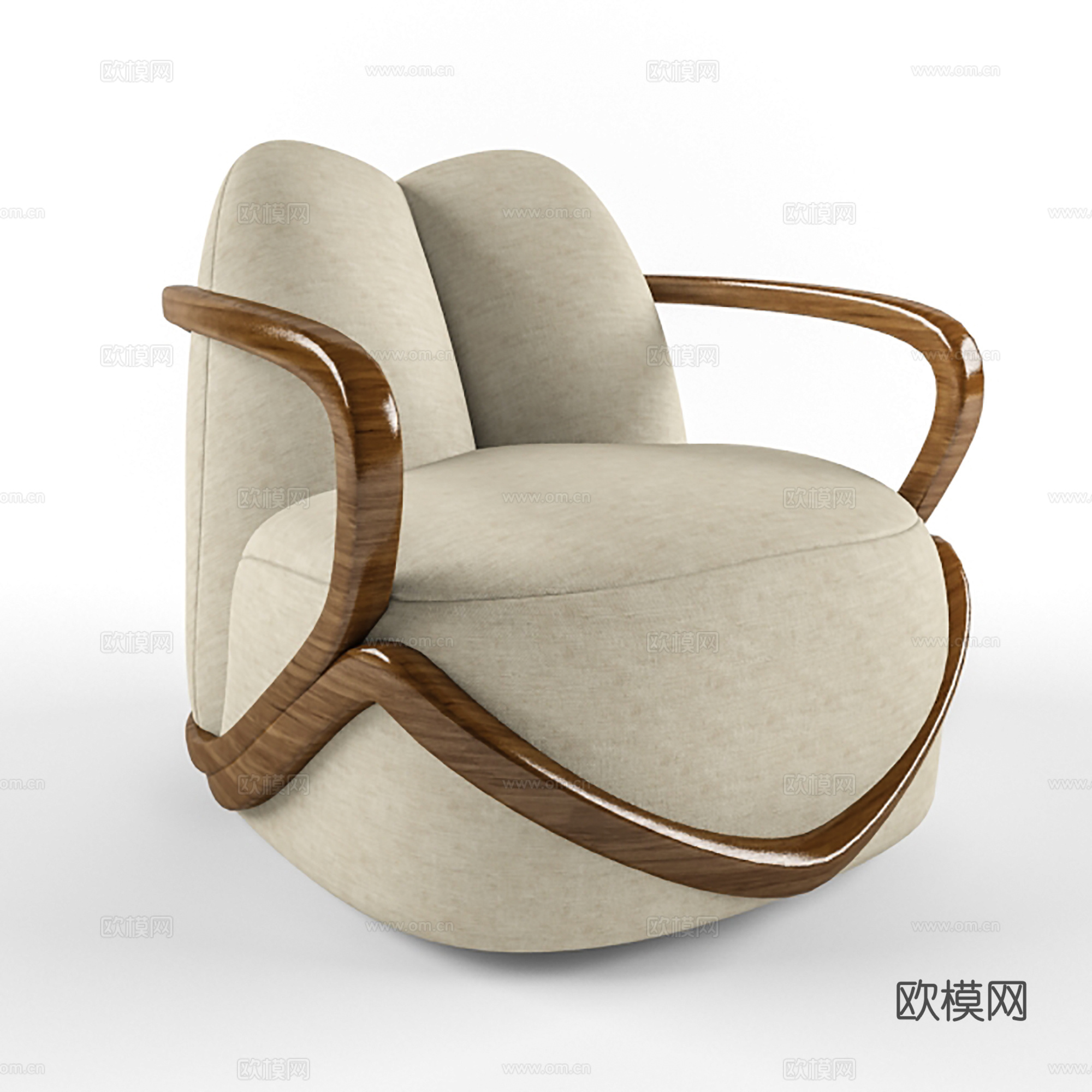 现代异形单人沙发  布艺沙发3d模型