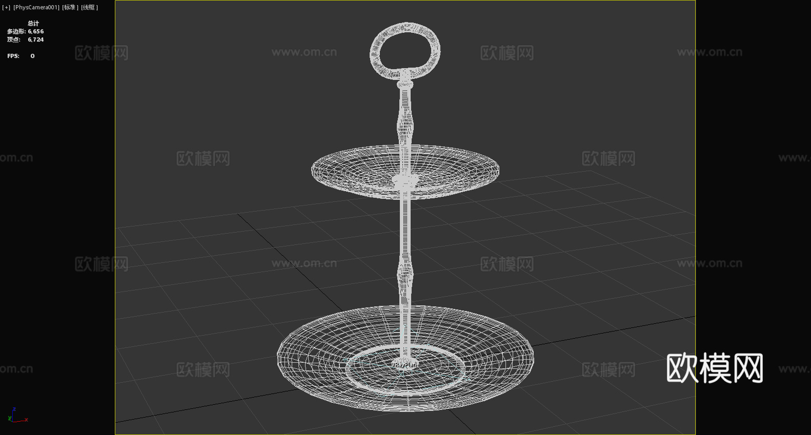 多层架 点心架3d模型