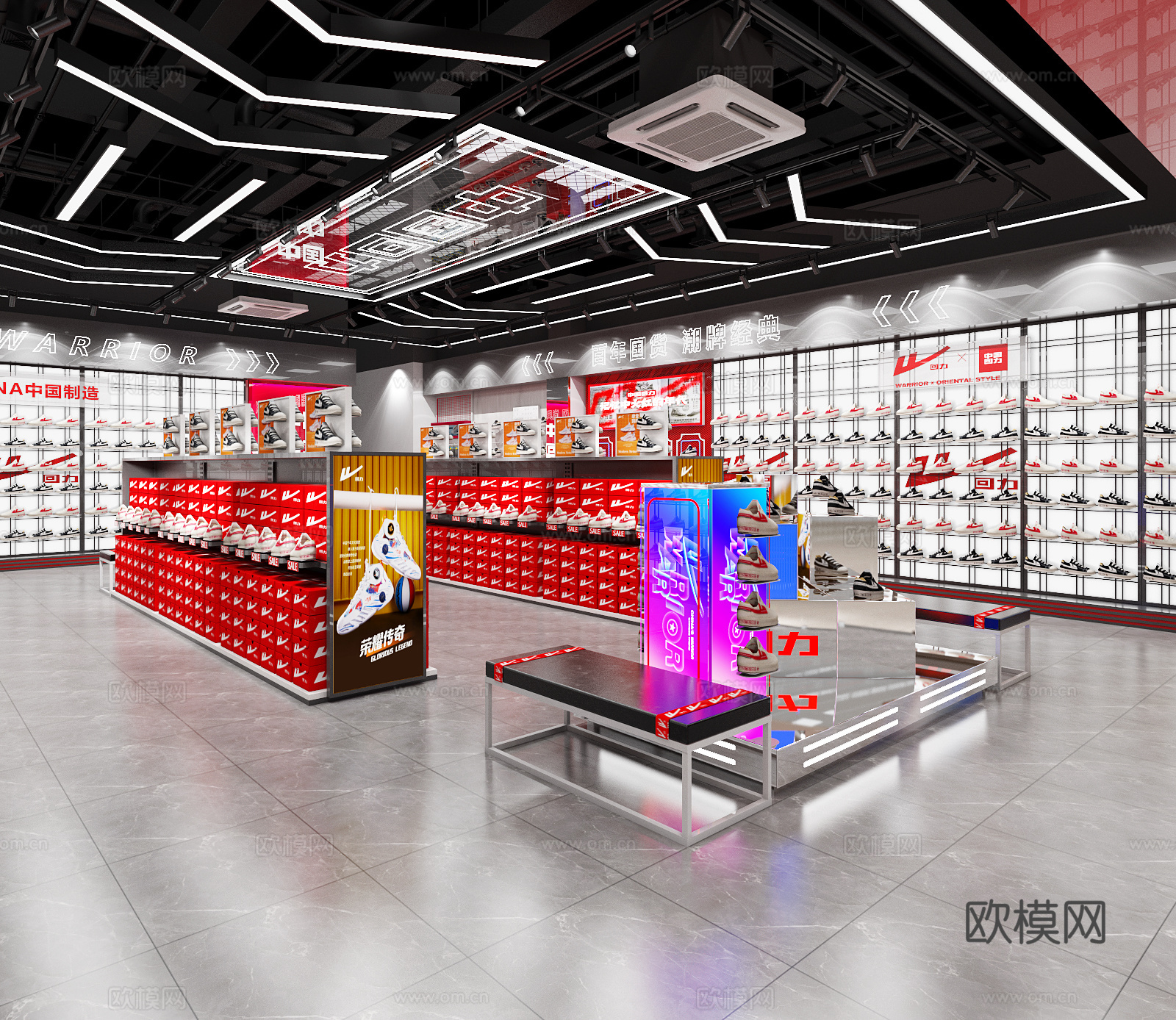 鞋店 店铺设计 鞋服店 店铺门头设计 招牌设计 创意门头设计3d模型