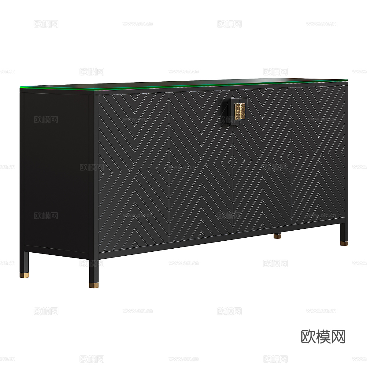 现代意式轻奢装饰斗柜 边柜 矮柜3d模型