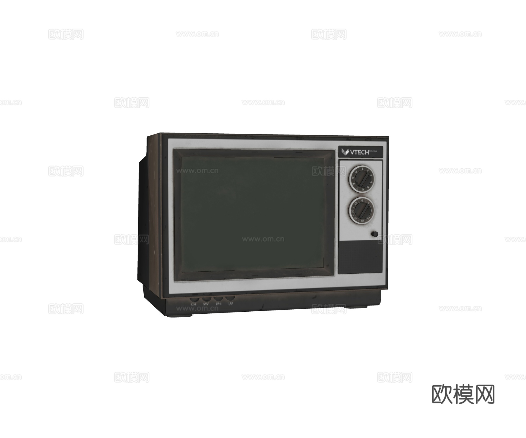 现代老式 复古台式电视机su模型