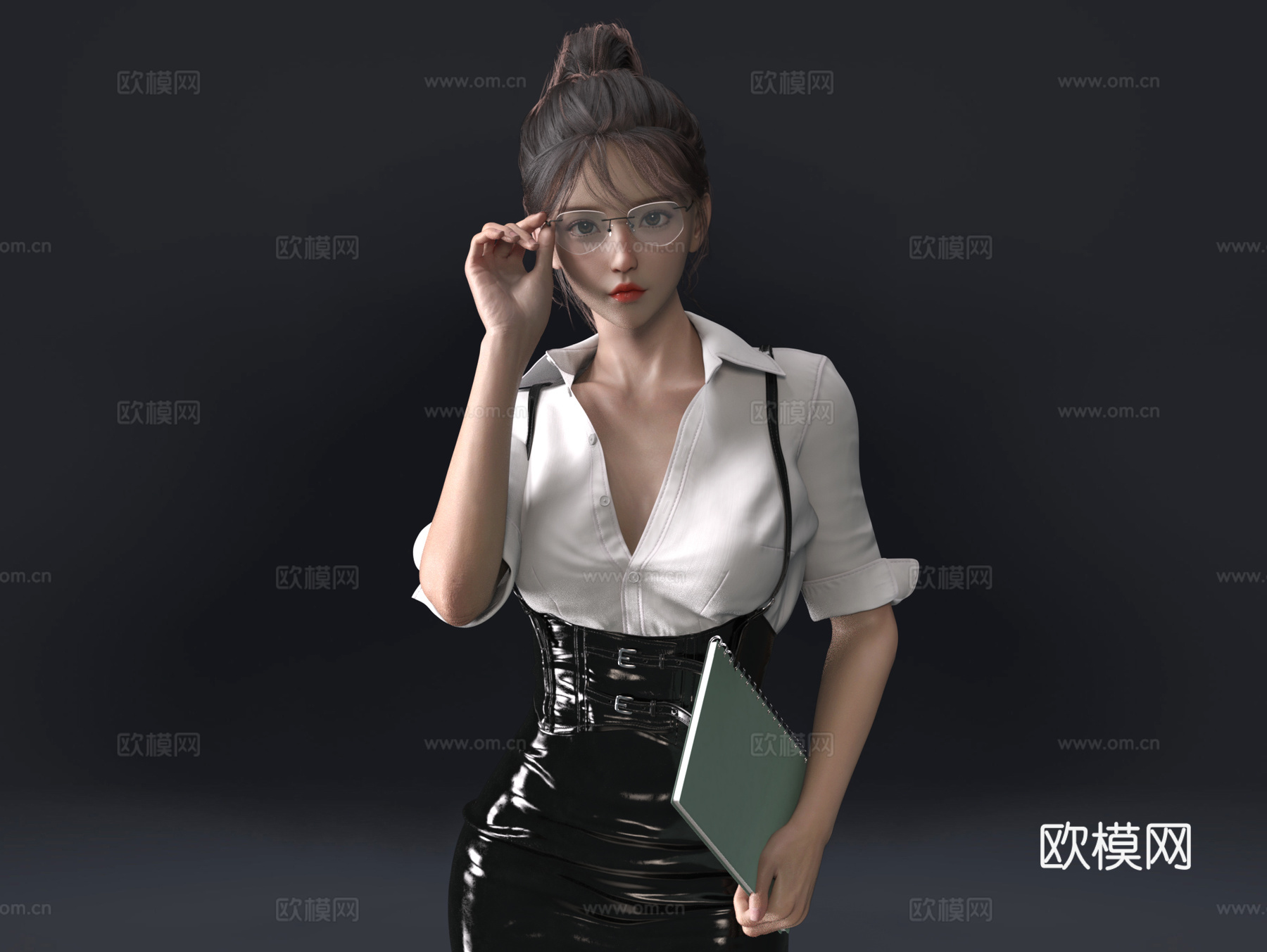 办公人物3d模型