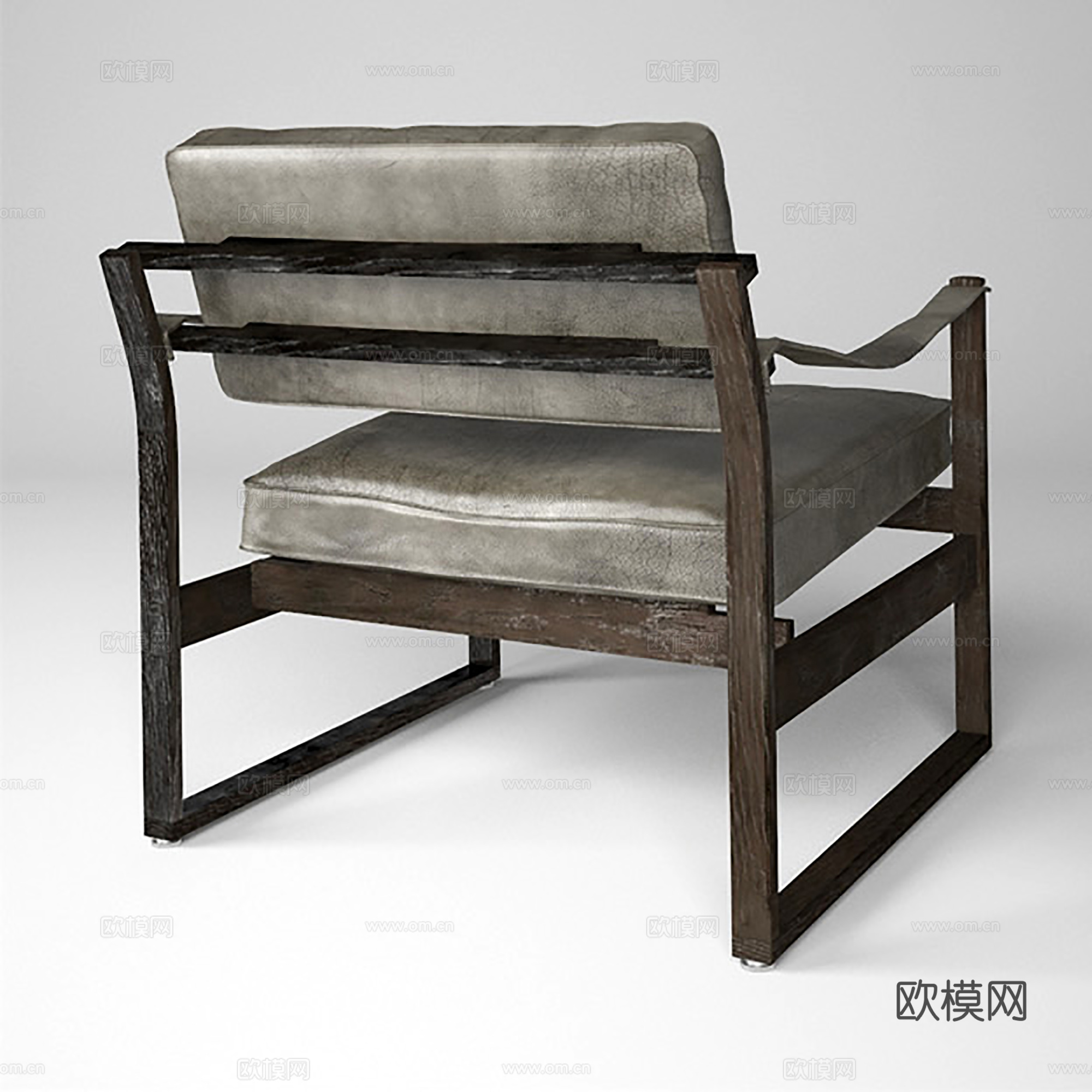 工业风休闲椅 皮椅 餐椅 单椅3d模型