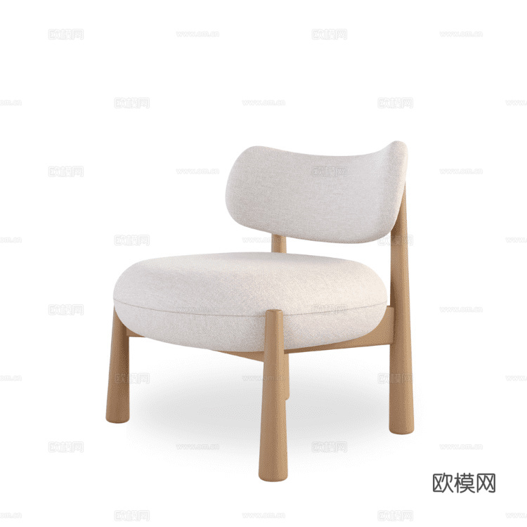 北欧风实木餐椅家用现小户型代简约轻奢酒店餐厅靠背椅子化妆凳子su模型
