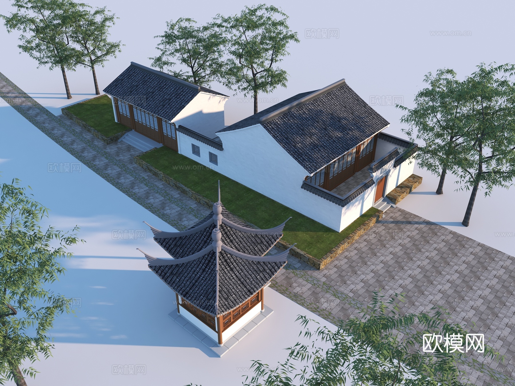 中式民居 古建民房3d模型