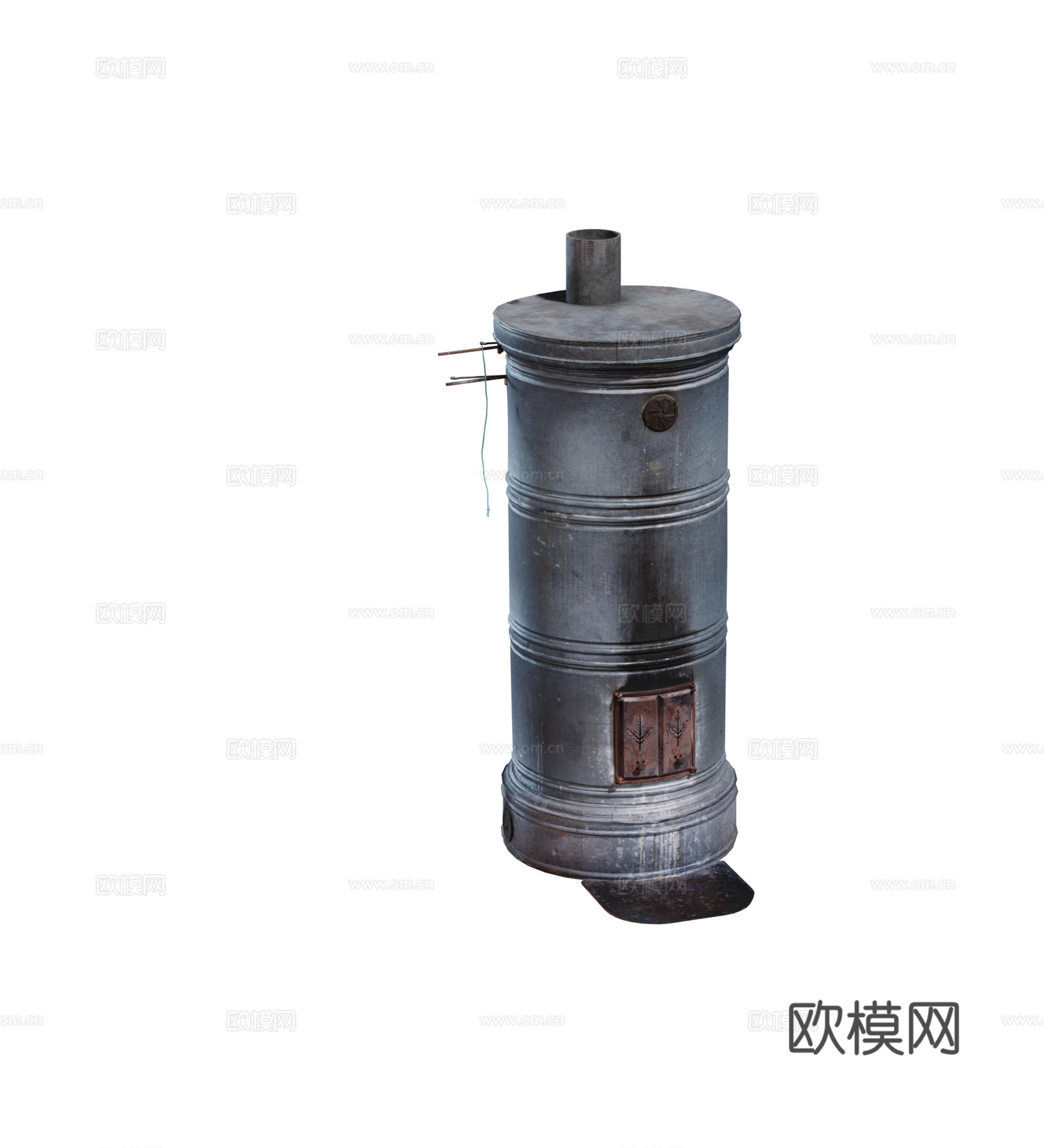 欧式 美式 法式 锅炉 金属加热器 煤炉烧水容器su模型