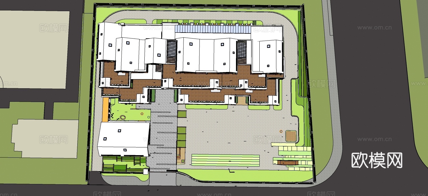 现代幼儿园su模型下载下载（渲染图7）
