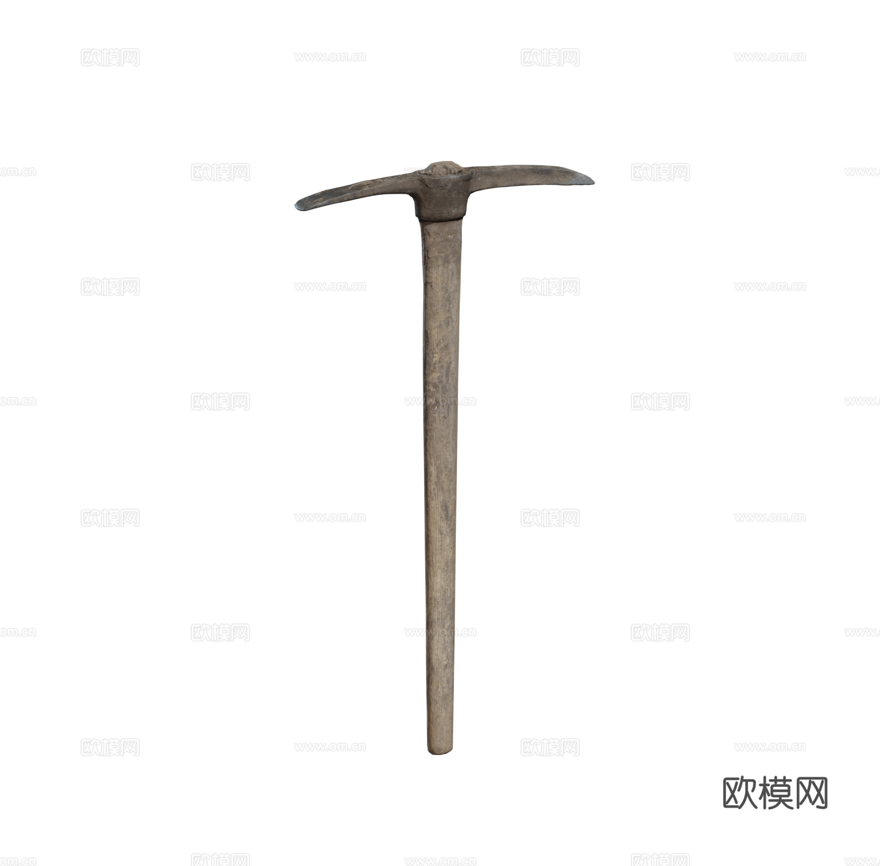 现代 锄地工具 洋镐 挖坑挖地工具su模型