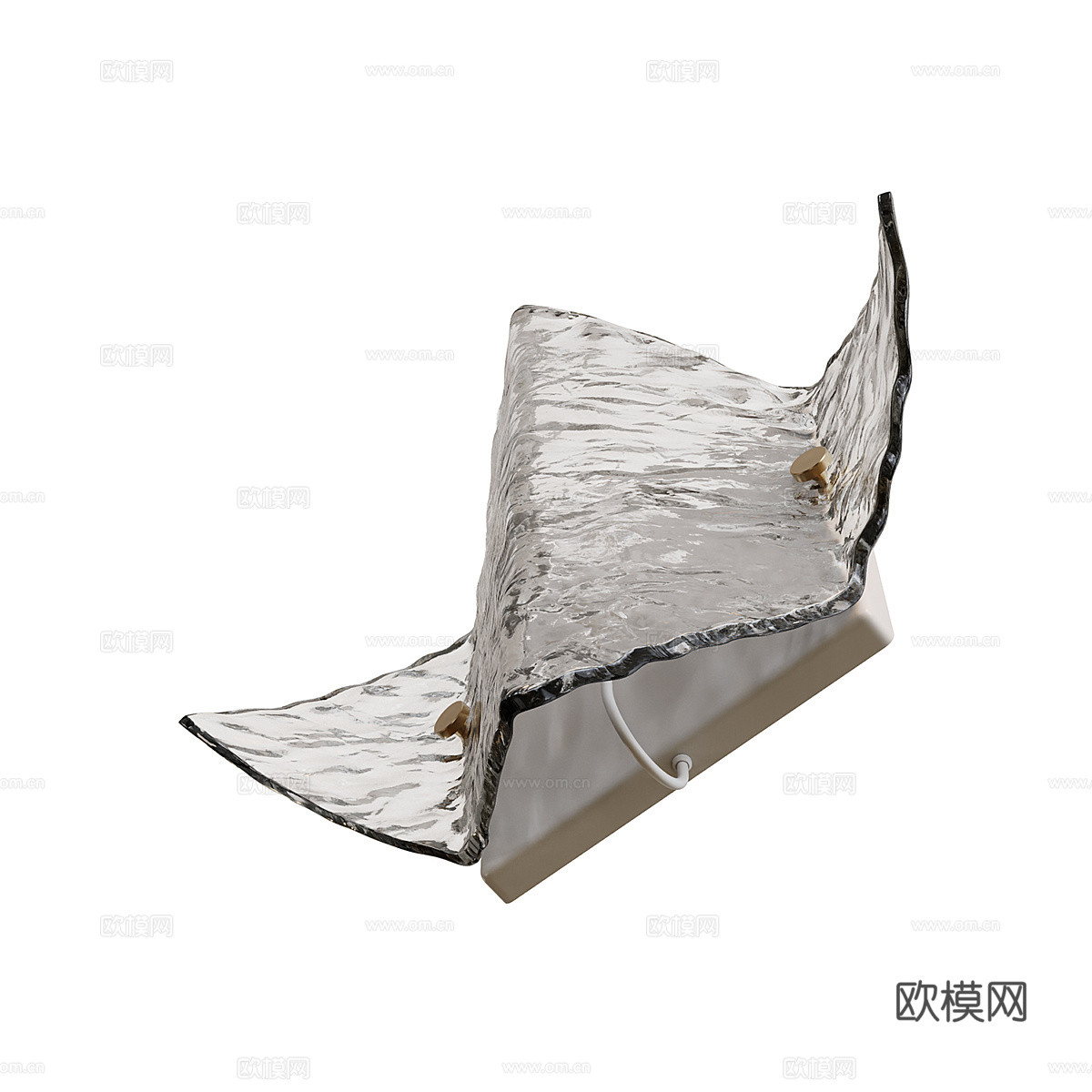 现代极简玻璃装饰壁灯3d模型