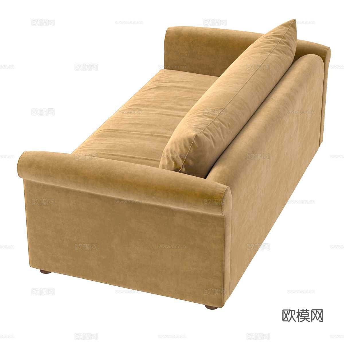 现代奶油风布艺休闲沙发3d模型