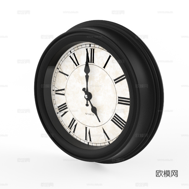 现代挂钟 挂钟 钟3d模型