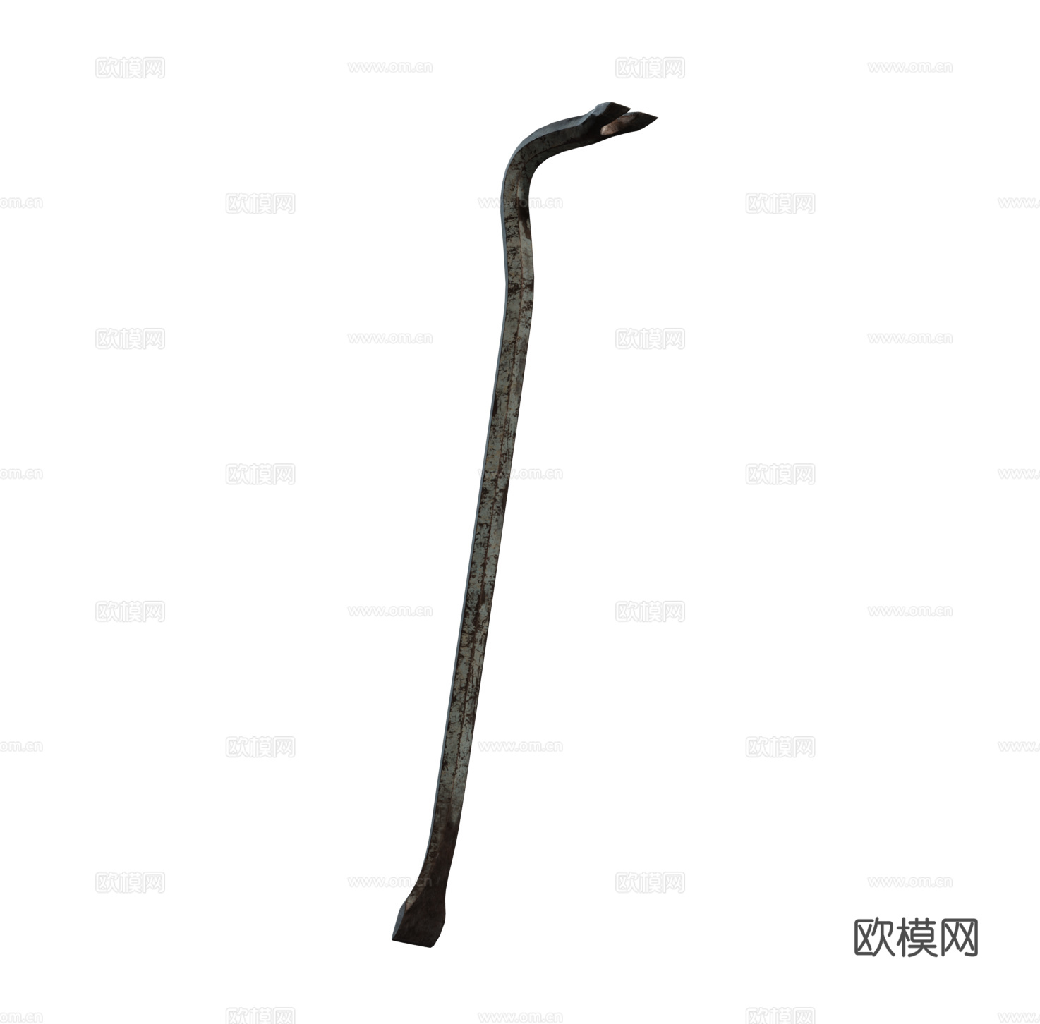 现代铁棍 撬棍工具su模型