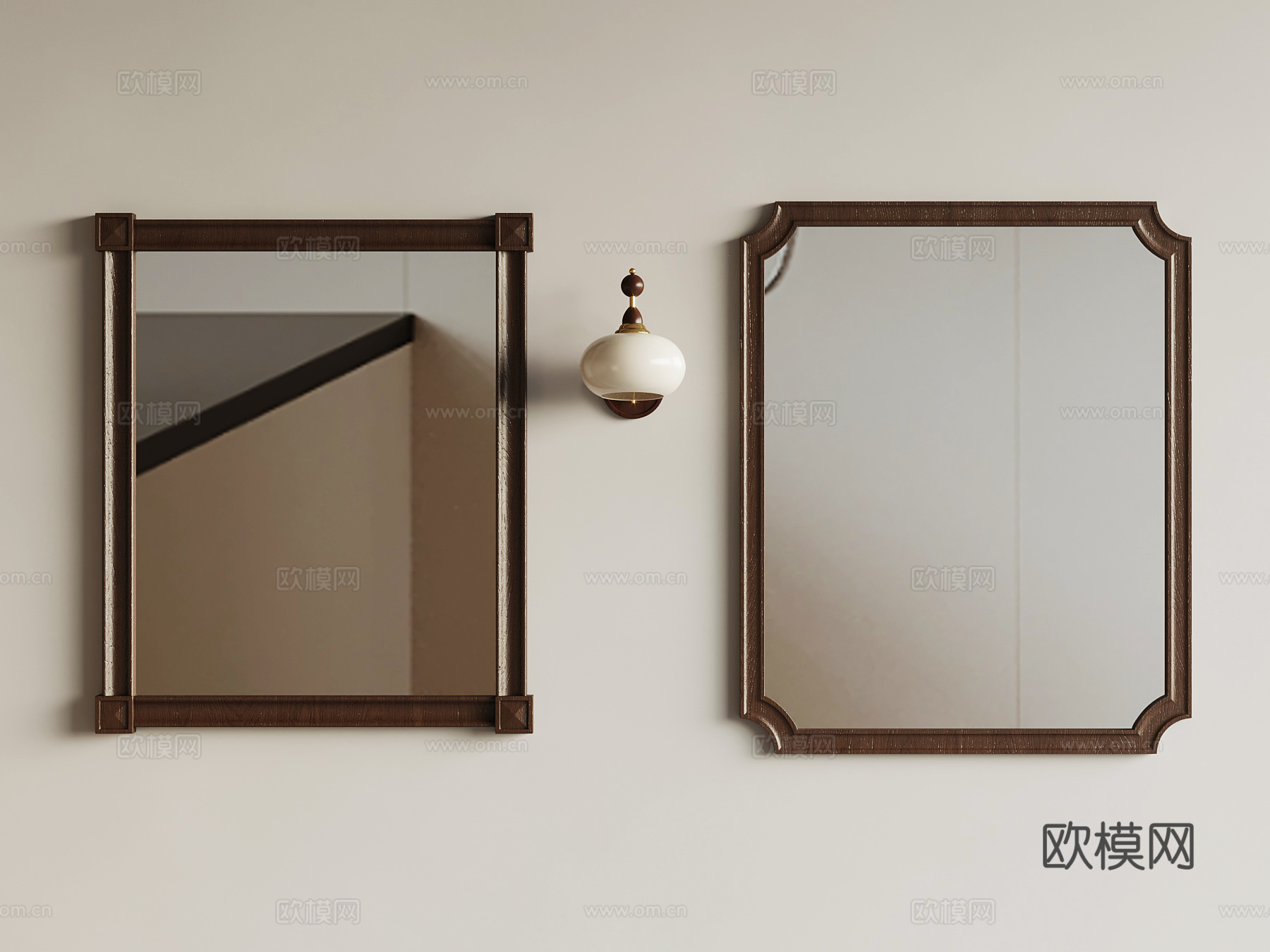 中古风镜子su模型