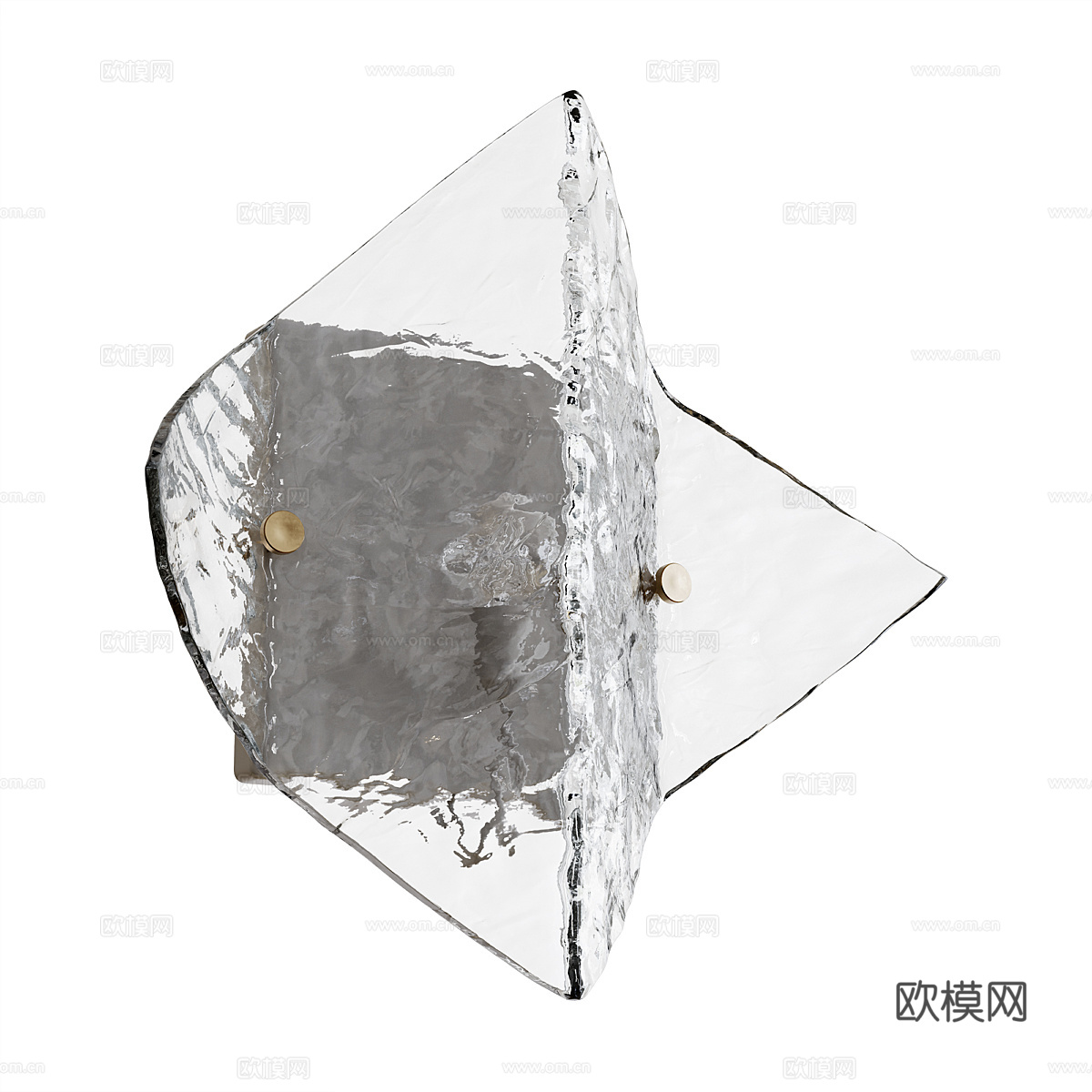 现代极简玻璃装饰壁灯3d模型