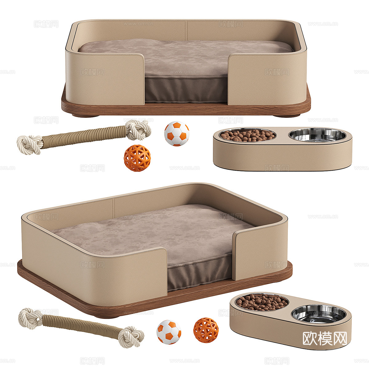 现代 Pinetti Dog 宠物用品套装3d模型