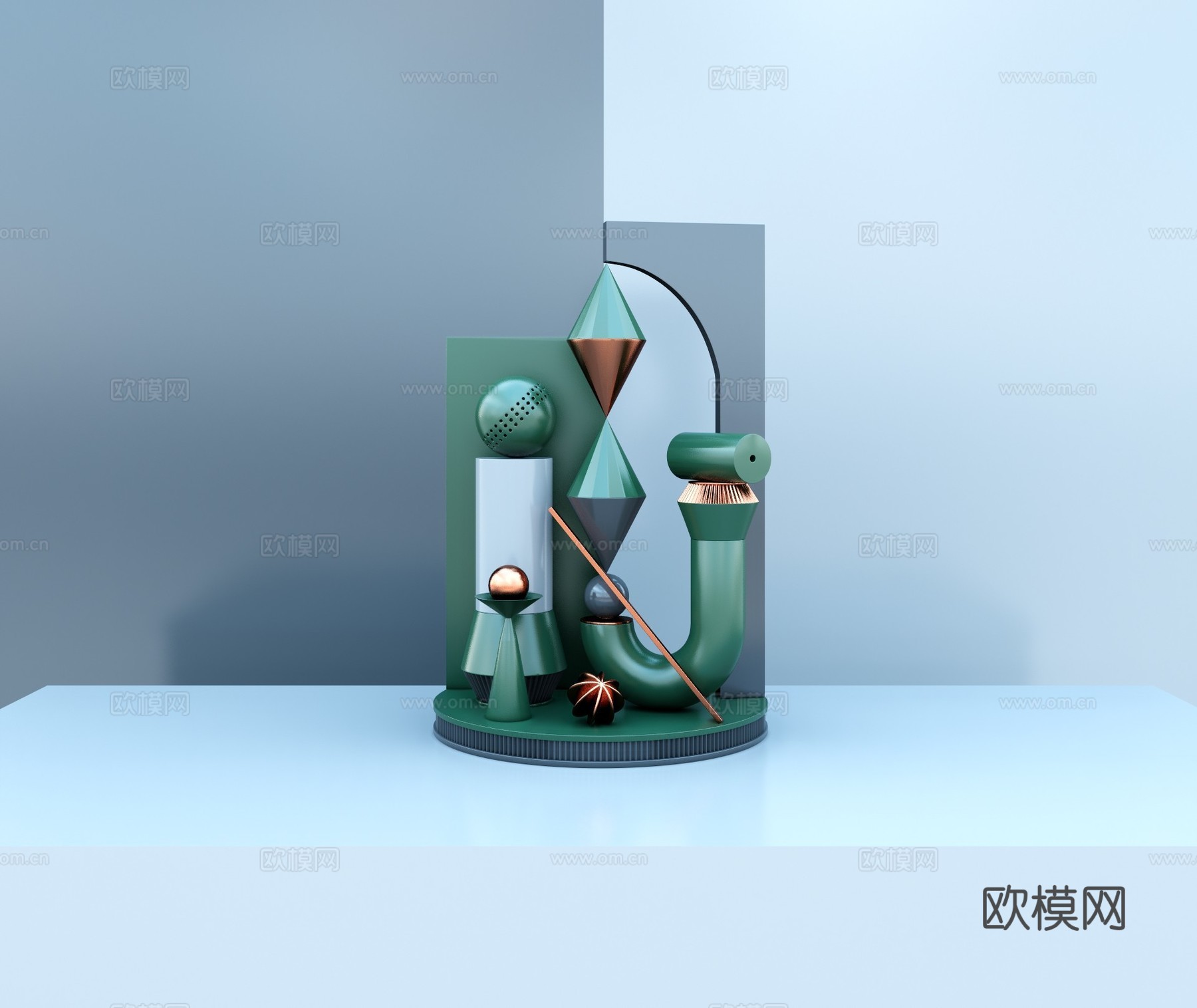 现代创意饰品摆件su模型下载