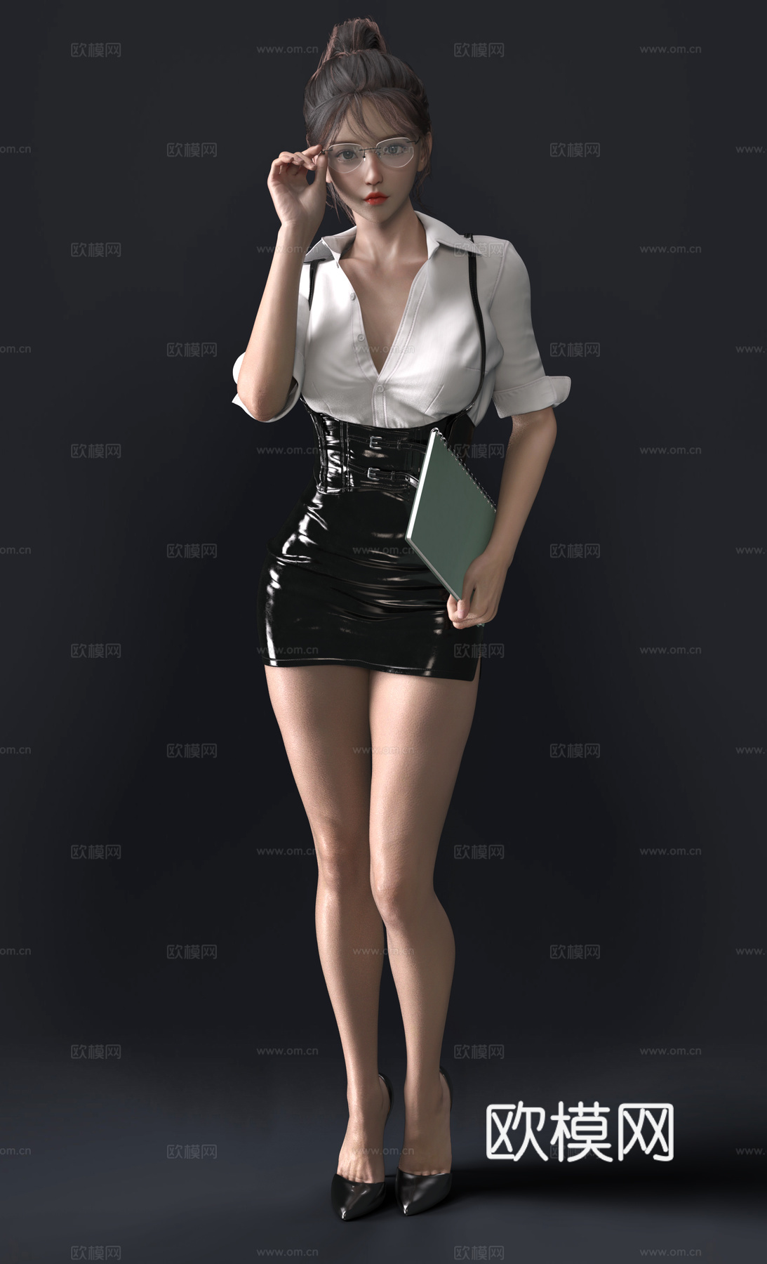 办公人物3d模型