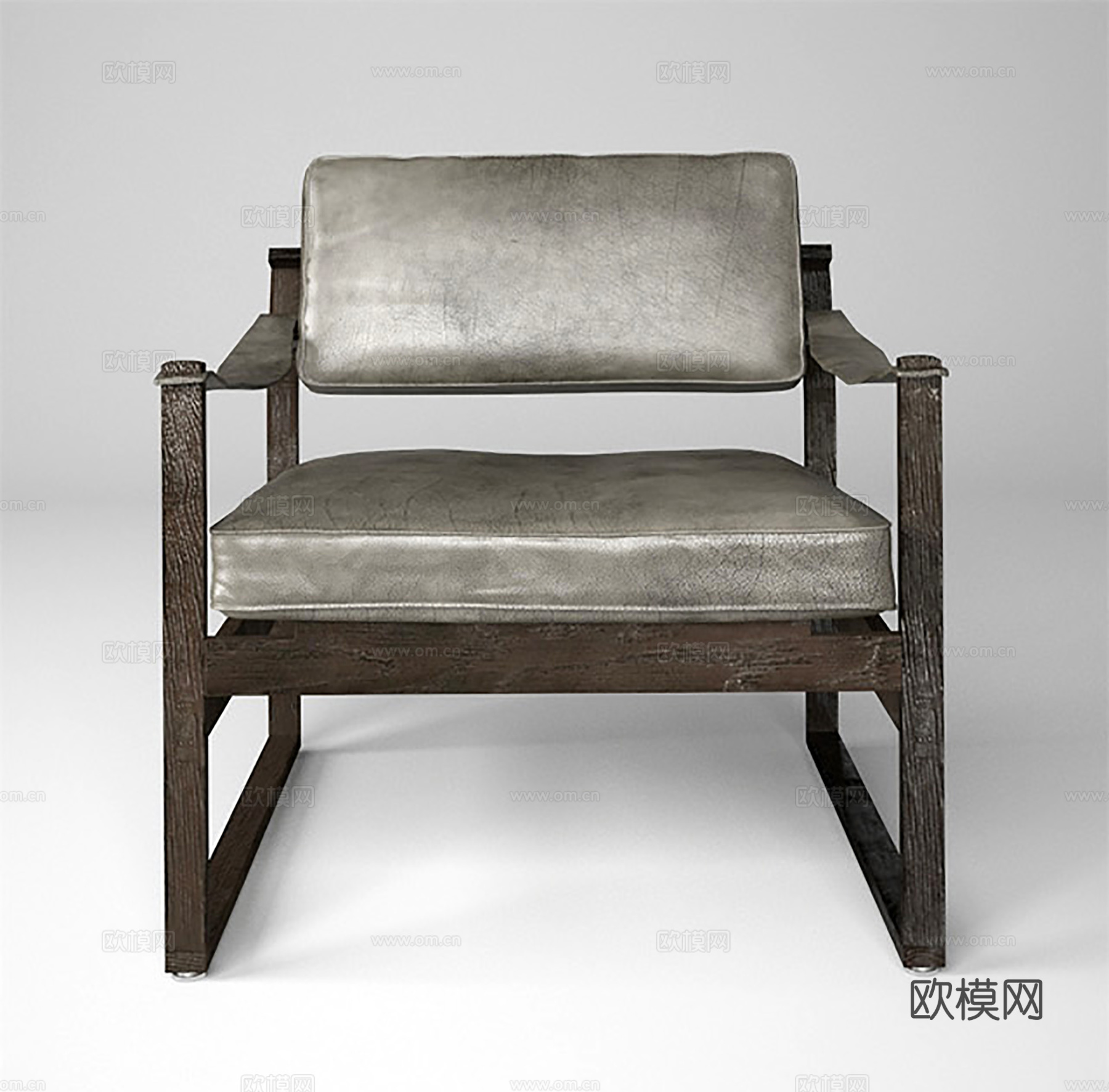 工业风休闲椅 皮椅 餐椅 单椅3d模型