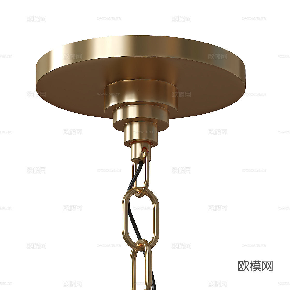 现代意式轻奢椭圆形吊灯3d模型