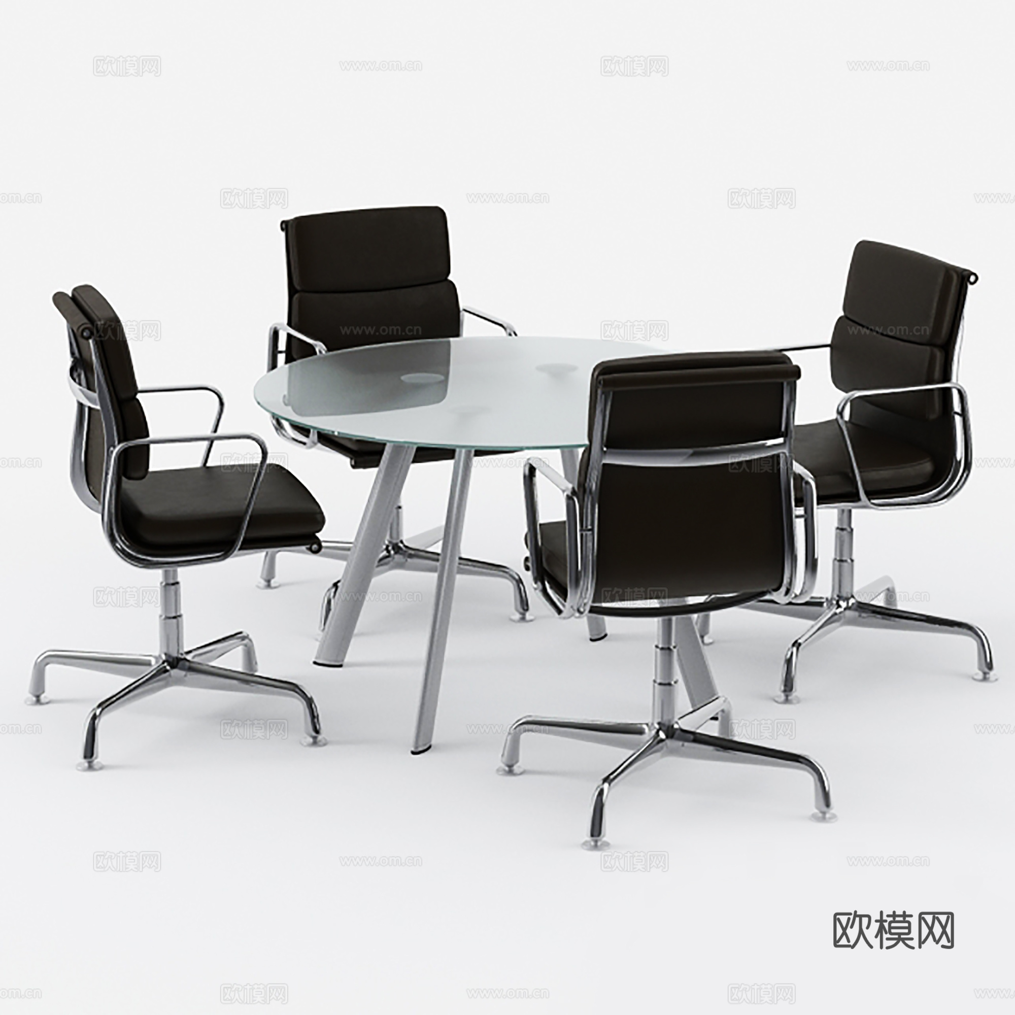 现代休闲桌椅  餐桌椅组合  洽谈桌椅3d模型