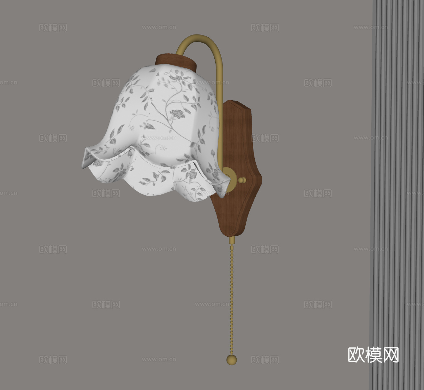 法式中古壁灯su模型