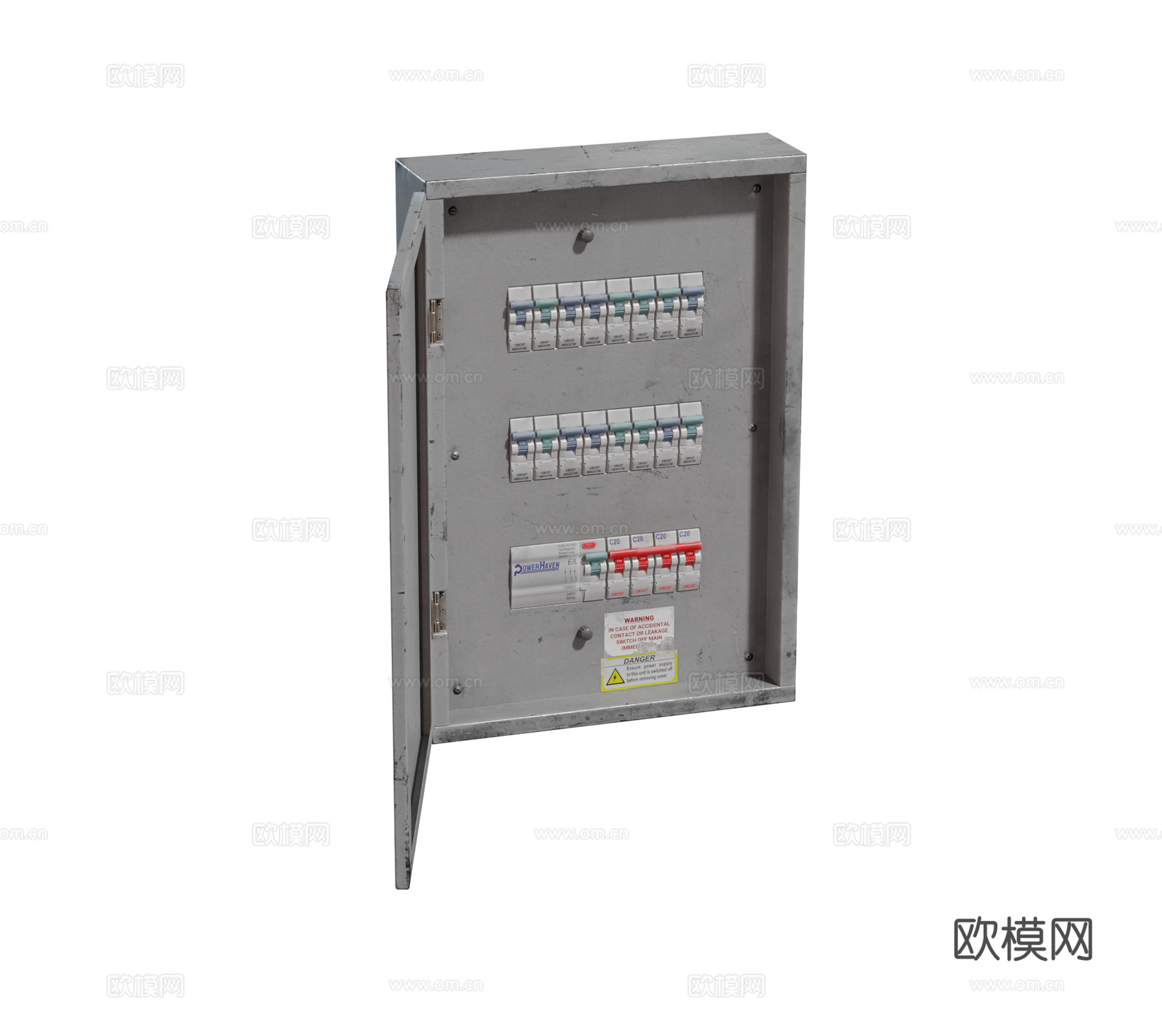 欧式 美式 法式 现代 电源箱 配电箱 开关电闸箱su模型