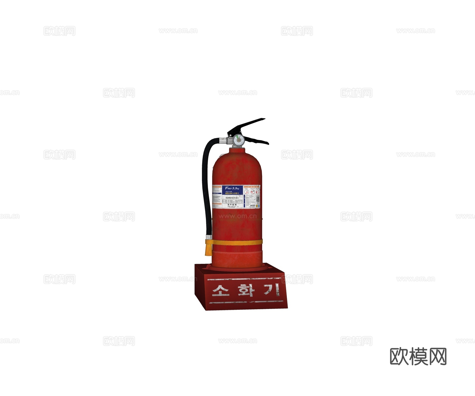 朝鲜消防灭火器su模型