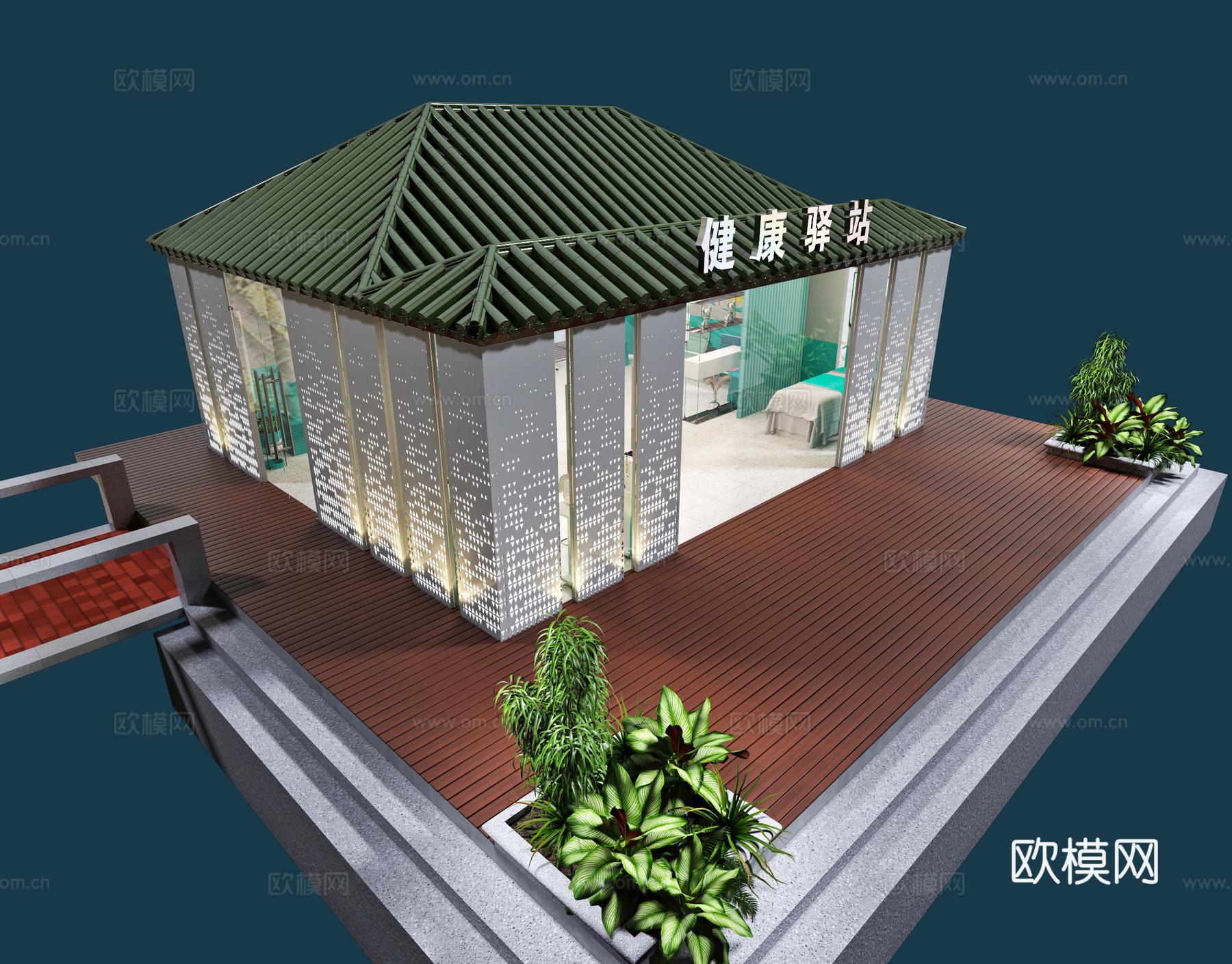 健康驿站 爱心驿站 公园驿站 便民服务站 驿站外观 驿站设计3d模型