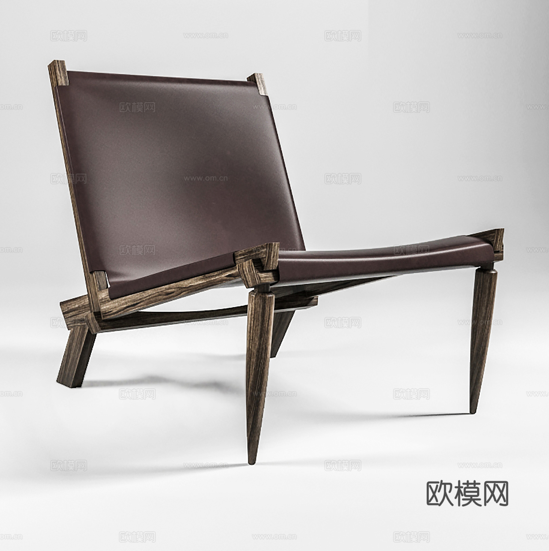 现代休闲椅 皮椅 书椅 单椅3d模型