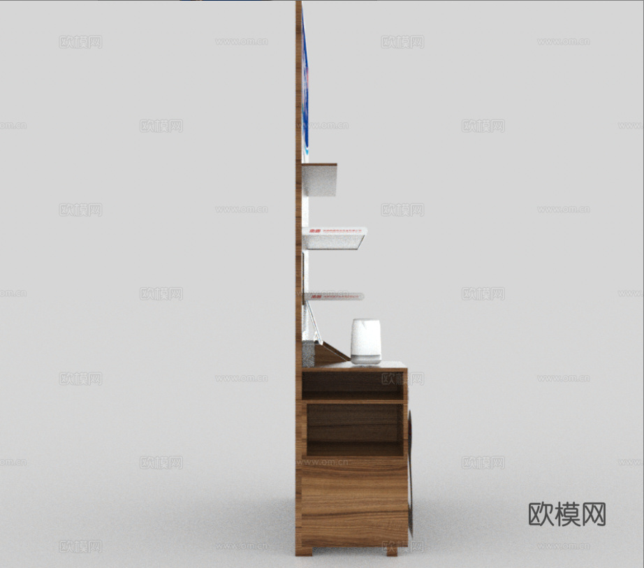 现代货架展示架su模型下载